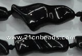 CNG423 15.5 inches 15*20mm - 25*50mm nuggets obsidian beads