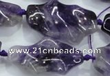 CNG424 15.5 inches 20*30mm - 25*50mm nuggets amethyst beads