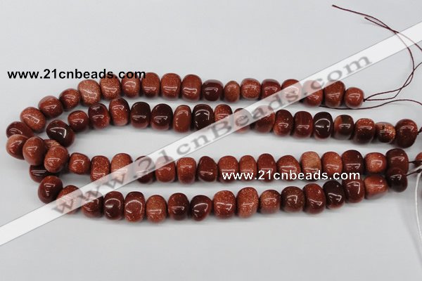 CNG43 15.5 inches 11*15mm nuggets goldstone gemstone beads