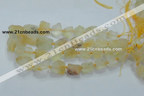 CNG431 15.5 inches 15*20mm – 25*30mm nuggets citrine gemstone beads