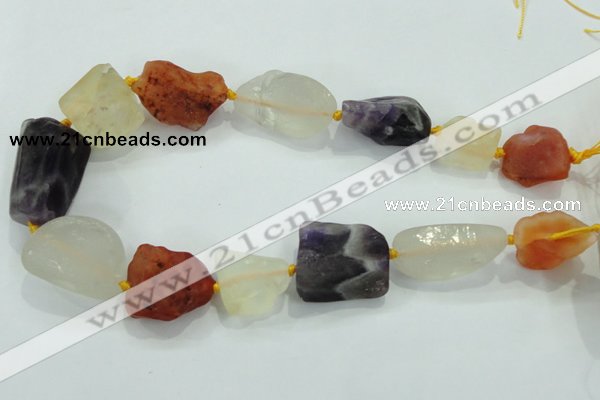 CNG438 15.5 inches 18*20mm – 25*35mm nuggets mixed gemstone beads