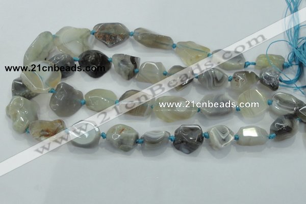 CNG442 15.5 inches 12*16mm – 20*25mm nuggets agate gemstone beads