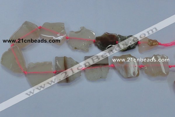 CNG457 15.5 inches 20*25mm - 35*50mm nuggets agate gemstone beads