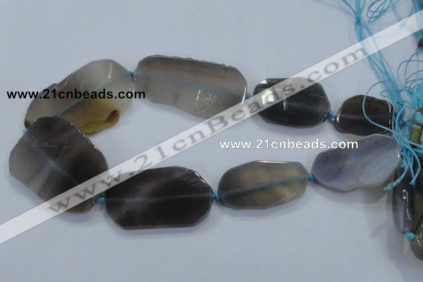 CNG458 15.5 inches 20*30mm - 40*60mm nuggets agate gemstone beads