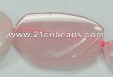 CNG460 15.5 inches 20*30mm - 45*55mm nuggets rose quartz beads