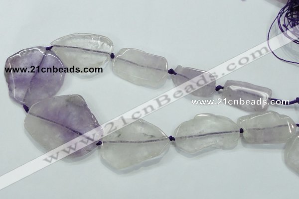 CNG461 15.5 inches 20*30mm - 45*58mm nuggets amethyst beads