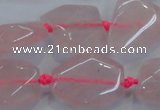 CNG465 15.5 inches 13*18mm - 20*30mm nuggets rose quartz beads