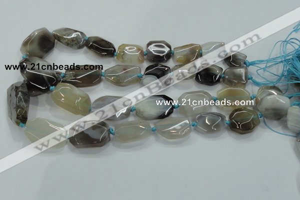 CNG467 15.5 inches 15*20mm - 20*35mm nuggets agate beads