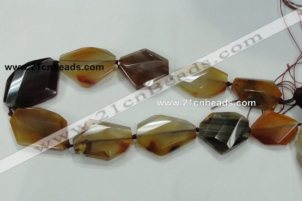 CNG470 15.5 inches 20*30mm - 28*45mm faceted nuggets agate beads