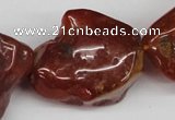 CNG49 15.5 inches 28*32mm nuggets red agate gemstone beads