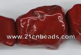 CNG50 15.5 inches 25*35mm nuggets red jasper gemstone beads