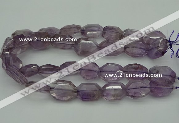 CNG5001 15.5 inches 18*25mm - 22*30mm faceted freeform amethyst beads