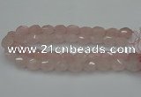 CNG5003 15.5 inches 12*16mm - 15*20mm faceted nuggets rose quartz beads