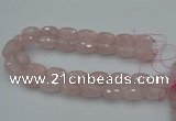 CNG5004 15.5 inches 15*25mm faceted rice rose quartz beads