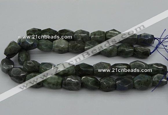 CNG5008 15.5 inches 13*18mm - 15*25mm faceted nuggets labradorite beads