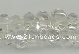 CNG5022 15.5 inches 6*8mm - 10*14mm faceted nuggets white crystal beads
