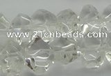 CNG5023 15.5 inches 10*14mm - 13*18mm faceted nuggets white crystal beads