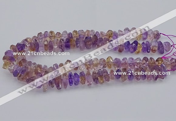 CNG5026 15.5 inches 7*12mm - 10*18mm faceted nuggets ametrine beads