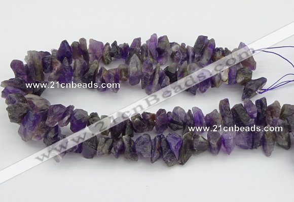 CNG5032 15.5 inches 8*25mm - 12*40mm nuggets amethyst beads