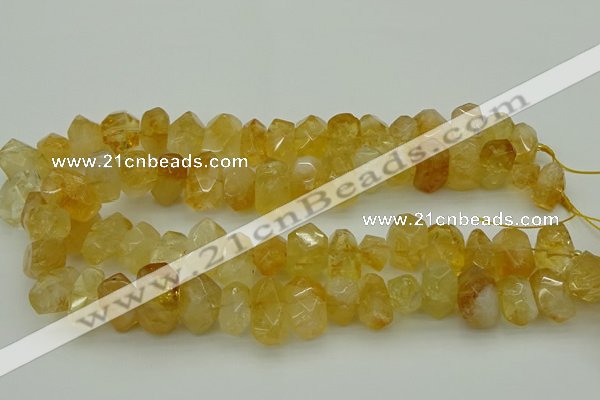 CNG5048 15.5 inches 12*16mm - 13*18mm faceted nuggets citrine beads