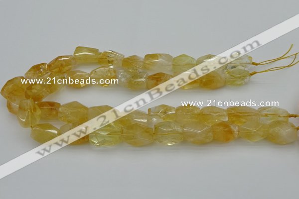 CNG5050 15.5 inches 13*18mm - 15*20mm faceted nuggets citrine beads