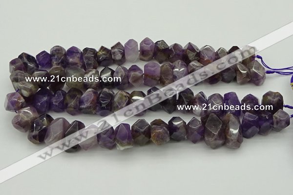 CNG5052 13*18mm - 15*20mm faceted nuggets dogtooth amethyst beads