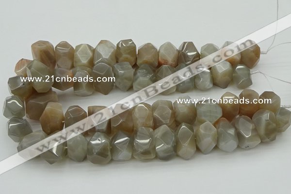 CNG5056 15.5 inches 15*20mm - 16*25mm faceted nuggets moonstone beads