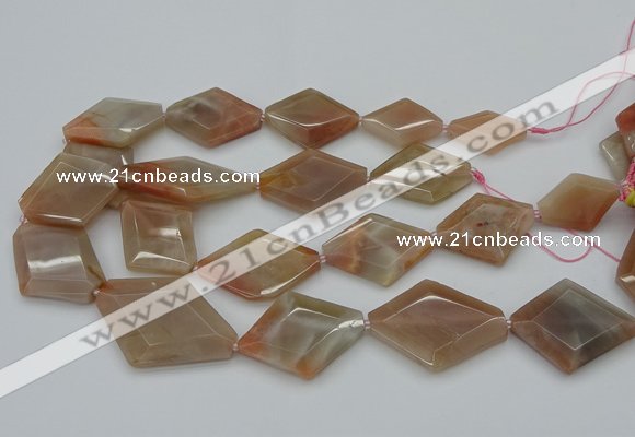 CNG5064 15.5 inches 20*30mm - 35*45mm faceted freeform sunstone beads