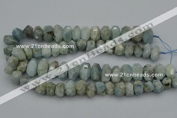 CNG5069 15.5 inches 10*14mm - 14*20mm faceted nuggets aquamarine beads