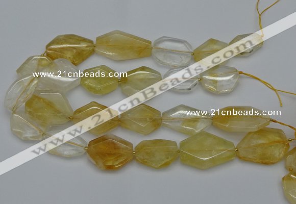 CNG5079 15.5 inches 20*30mm - 35*45mm freeform citrine beads