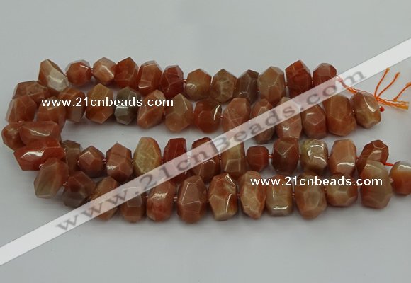 CNG5093 15.5 inches 13*18mm - 15*20mm faceted nuggets sunstone beads