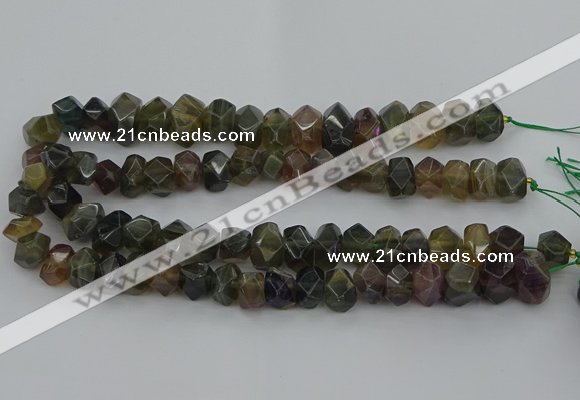 CNG5097 15.5 inches 10*14mm - 12*16mm faceted nuggets fluorite beads