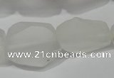 CNG5112 15.5 inches 14*20mm - 18*25mm freeform matte white crystal beads