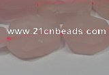 CNG5114 15.5 inches 14*20mm - 18*25mm freeform matte rose quartz beads