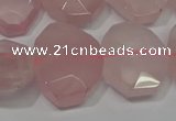 CNG5127 15.5 inches 15*18mm - 15*20mm faceted freeform rose quartz beads