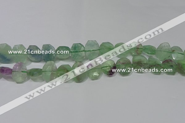 CNG5139 15.5 inches 15*18mm - 15*20mm faceted freeform fluorite beads