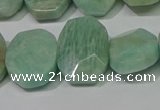 CNG5140 15.5 inches 15*18mm - 15*20mm faceted freeform amazonite beads