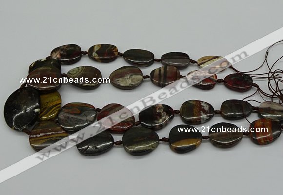 CNG5169 15.5 inches 16*22mm - 30*35mm freeform tiger iron beads