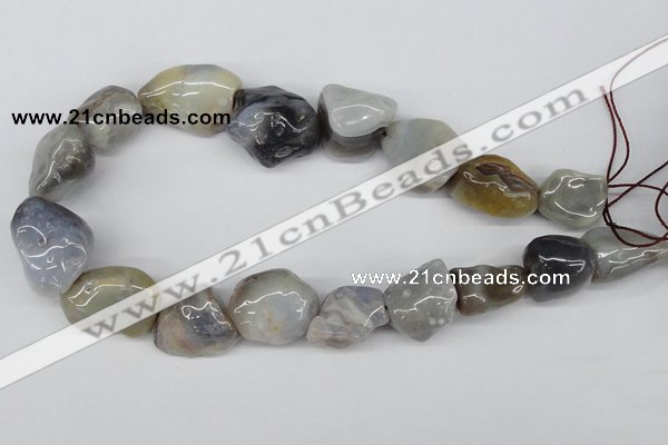 CNG52 15.5 inches 24*30mm nuggets botswana agate gemstone beads