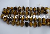 CNG5200 12*16mm - 15*20mm faceted nuggets yellow tiger eye beads