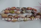 CNG5206 13*18mm - 15*25mm faceted nuggets pink opal gemstone beads