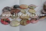 CNG5207 15.5 inches 20*30mm - 25*45mm freeform pink opal gemstone beads