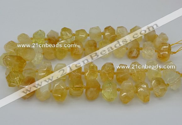 CNG5219 15.5 inches 12*16mm - 15*20mm faceted nuggets citrine beads