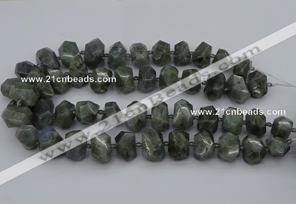 CNG5221 15.5 inches 12*16mm - 15*20mm faceted nuggets labradorite beads