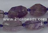 CNG5226 15.5 inches 10*15mm - 15*25mm faceted nuggets amethyst beads