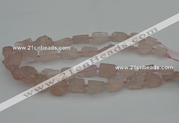 CNG5241 15.5 inches 8*12mm - 15*25mm nuggets rose quartz beads