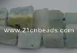 CNG5244 15.5 inches 8*12mm - 15*25mm nuggets aquamarine beads