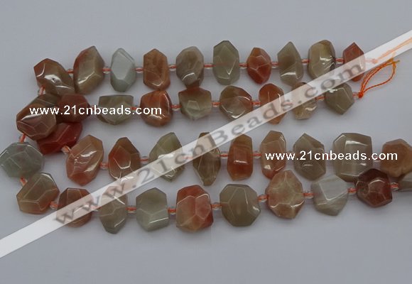 CNG5248 15.5 inches 13*18mm - 18*25mm faceted freeform moonstone beads