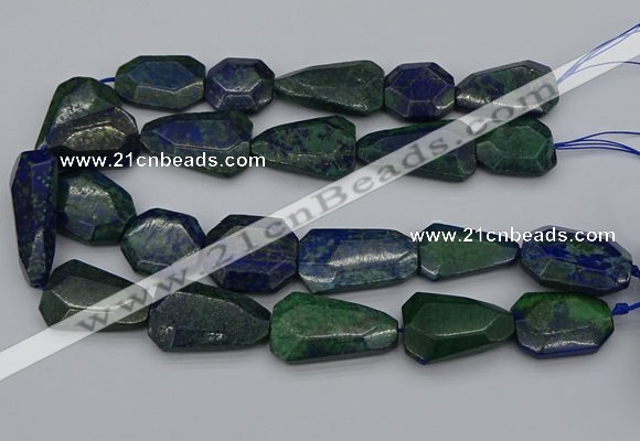 CNG5257 15.5 inches 20*25mm - 25*40mm faceted freeform chrysocolla beads