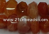 CNG5262 10*14mm - 13*18mm faceted nuggets red botswana agate beads